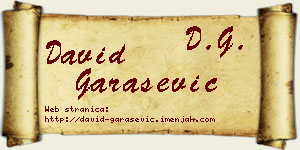 David Garašević vizit kartica